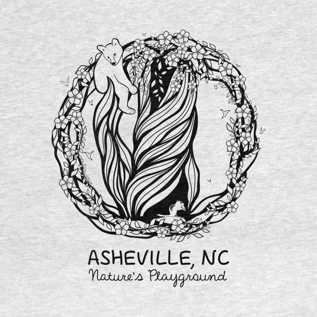 Nature's Playground Asheville, NC - BO GreyBG 05 by AVL Merch